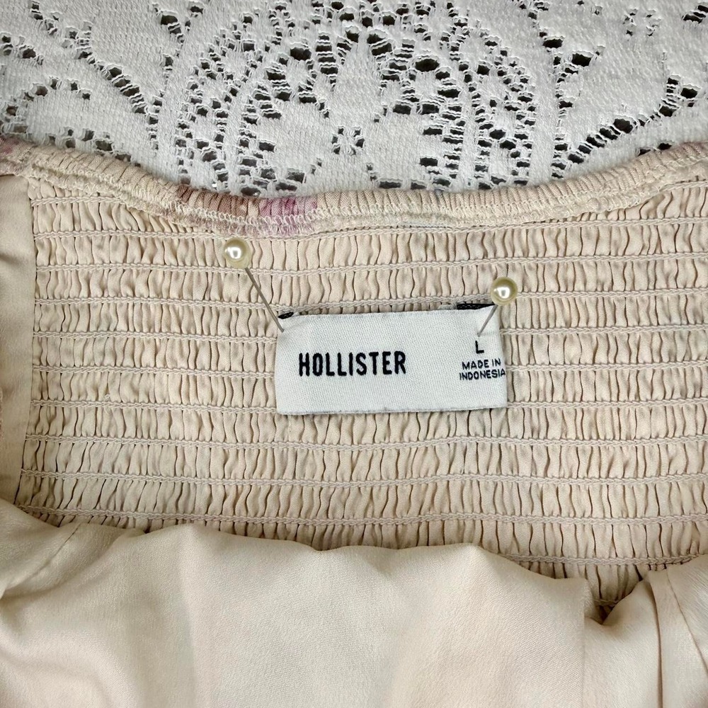 Hollister Floral Cottagecore Babydoll Top Size L - Picture 6 of 8